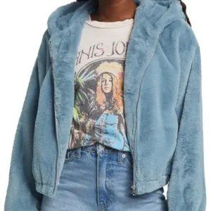 BP Hooded Faux Fur Jacket